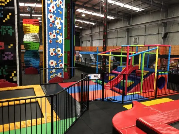 Dedicated toddler play area at Jump & Climb